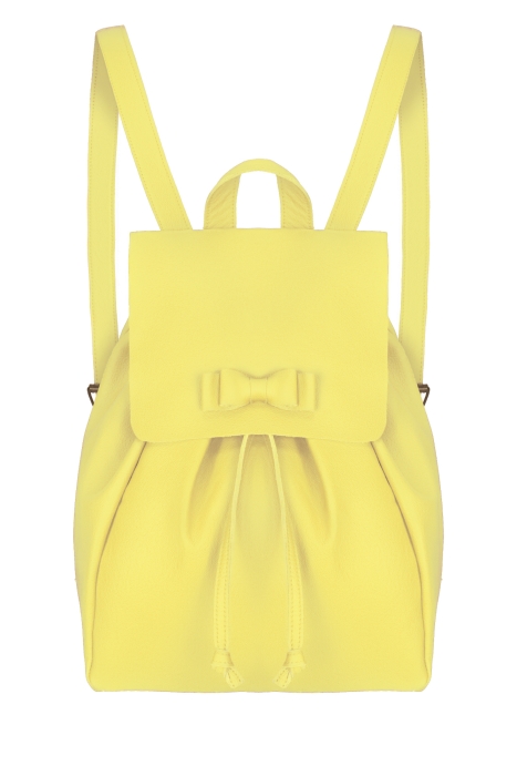 Рюкзак желтый кожа