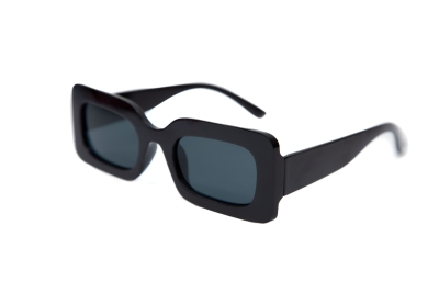 Очки "Барби" черные, солнцезащитные + чехол эко-кожа