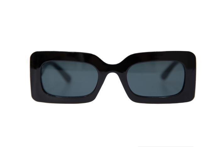 Очки "Барби" черные, солнцезащитные + чехол эко-кожа