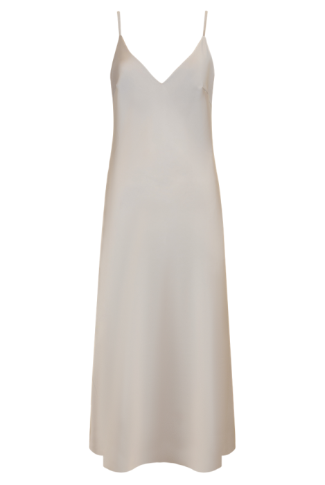 Платье - комбинация "Лолли" шелк (атлас ),макси, молочное, светло-бежевое