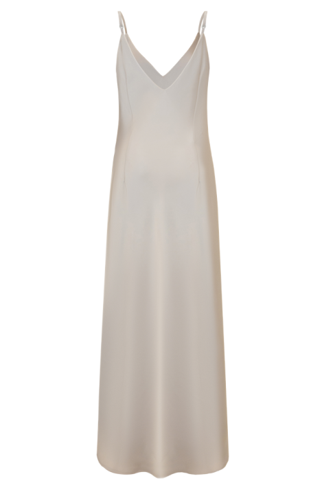 Платье - комбинация "Лолли" шелк (атлас ),макси, молочное, светло-бежевое