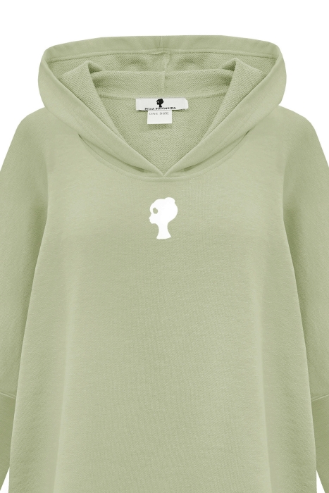 Худи "Эдисон" оливковое, удлиненное