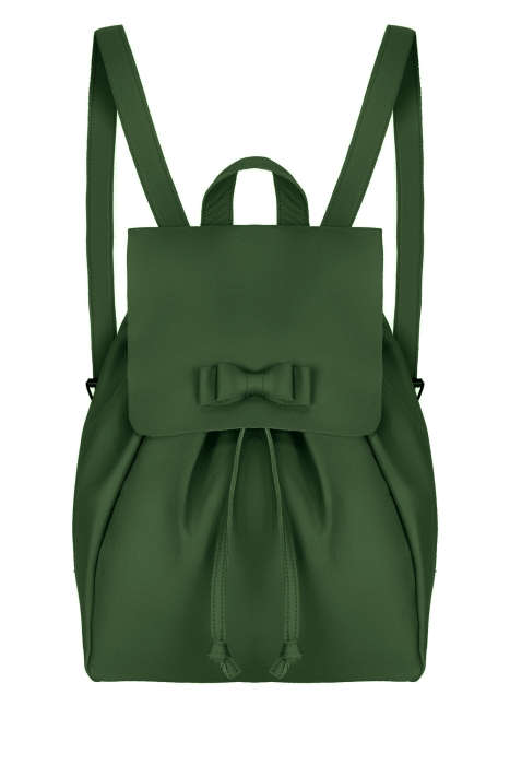 Рюкзак зеленый кожа