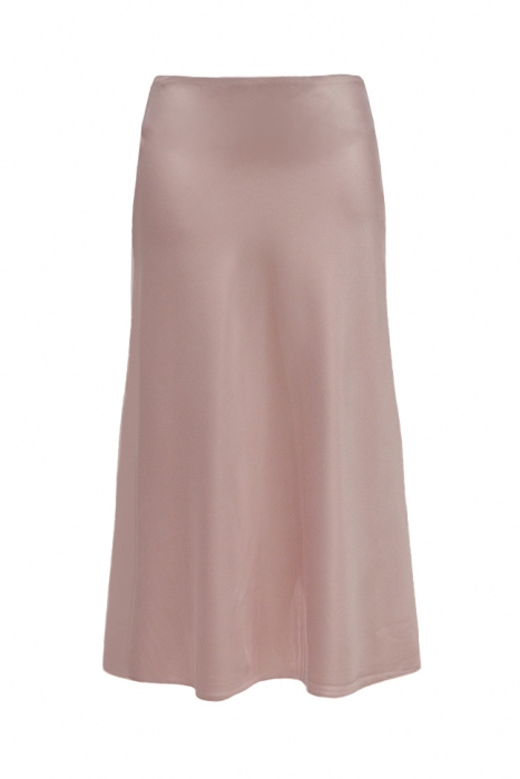 Юбка "атлас" эко-шелк плотный, пудровая (розовая) (длина 80 см)