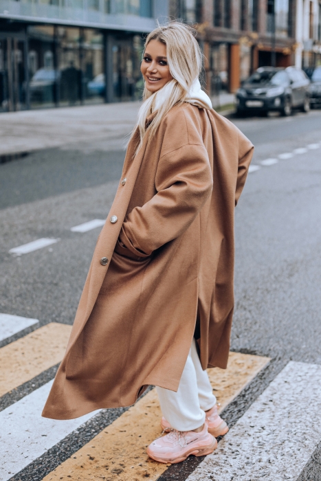 Пальто "New Лойя" бежевое