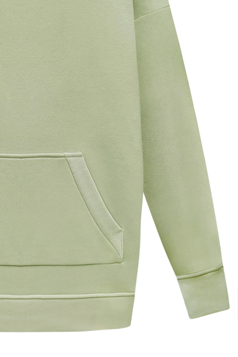 Худи "Эстьен" оливковый, с карманом кенгуру, удлиненное