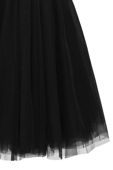 Юбка - пачка "Ирис" черная, фатин, пышная (80 см)