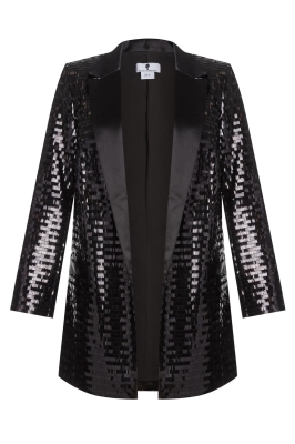 Жакет "Сент", черный, пайетки