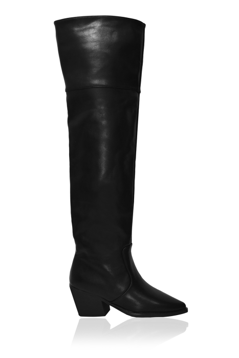 Сапоги - ботфорты "казаки" черные