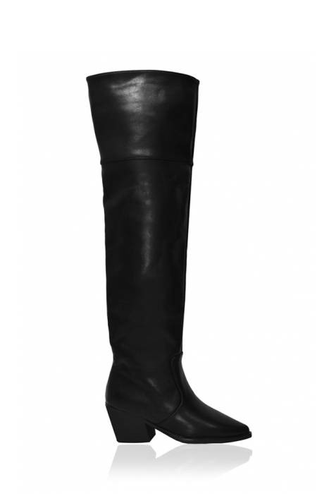 Сапоги - ботфорты "казаки" черные