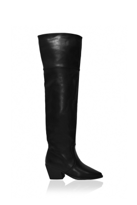 Сапоги - ботфорты "казаки" черные