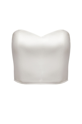 Топ - корсет "Альта" белый, на молнии