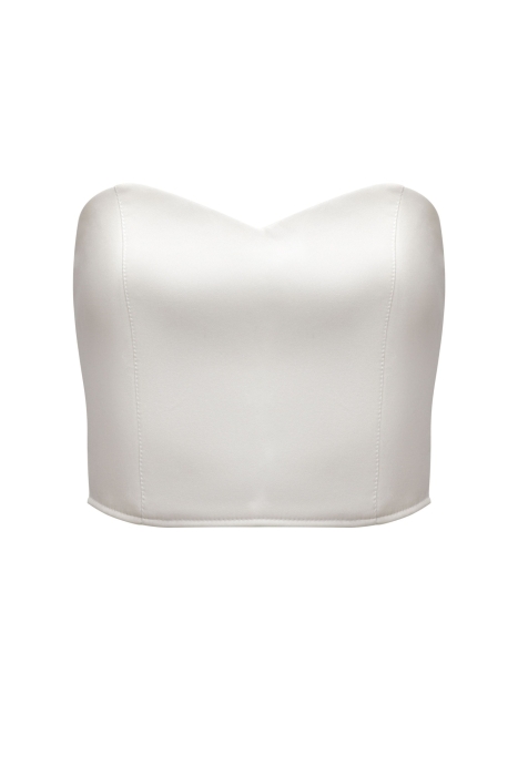 Топ - корсет "Альта" белый, на молнии