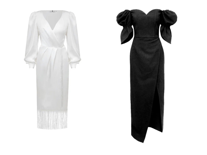 Платье "Эльзи" черное, с люрексом