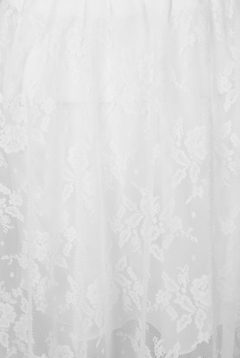 Юбка "Мэлоу" белая, кружево, с воланом (100 см)