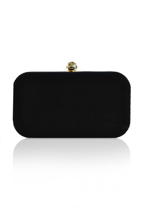 Клатч (10/18) прямоугольный чёрный бархат