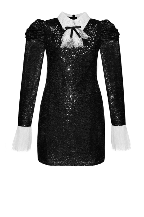 Платье "Тони " черное, пайетки