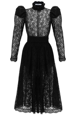 Платье "Джетта" черное, кружево, миди