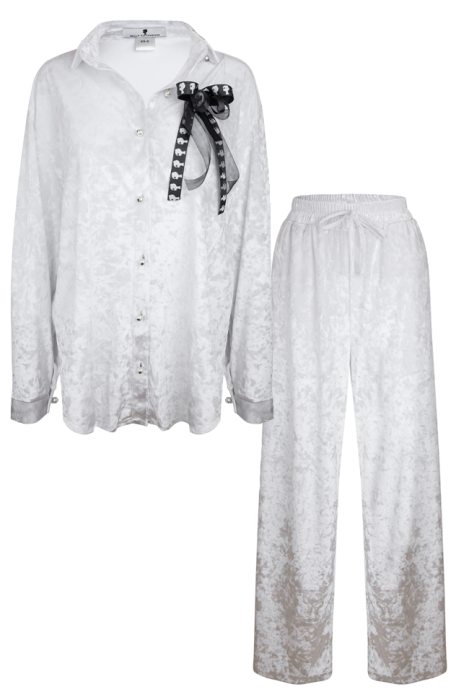 Костюм - пижама "Винтер" белый, бархат