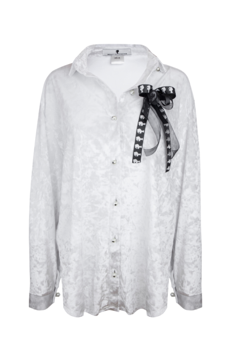 Костюм - пижама "Винтер" белый, бархат