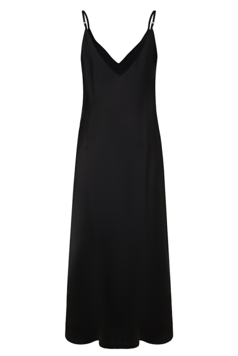 Платье - комбинация "Лолли" шелк (атлас), макси,черное