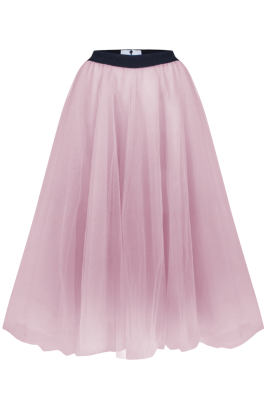 Юбка - пачка "Ирис" пудровая (нежно-розовая), фатин, пышная (80 см)