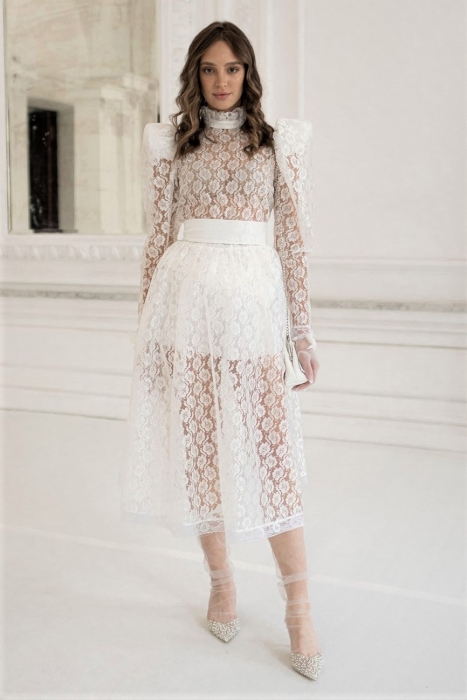 Платье "Джетта" белое, кружево, миди
