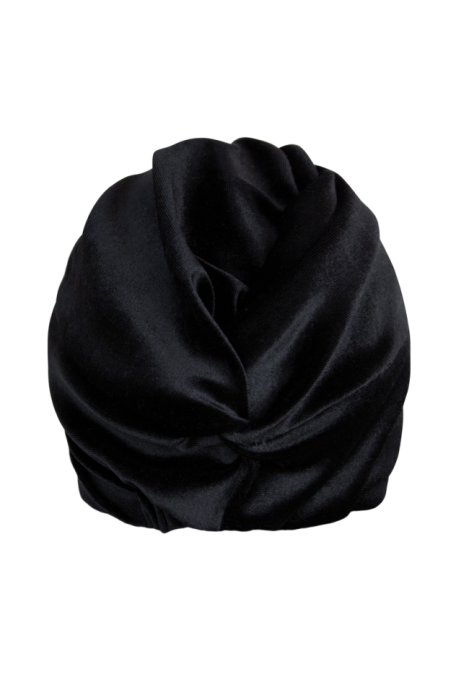 Чалма (тюрбан) "Мэла" черный, бархат, с лого
