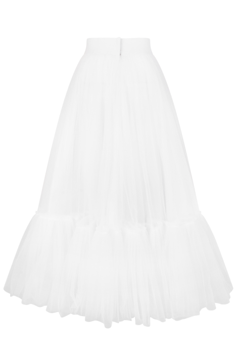 Юбка "Милен" белая, с воланом, фатин, макси