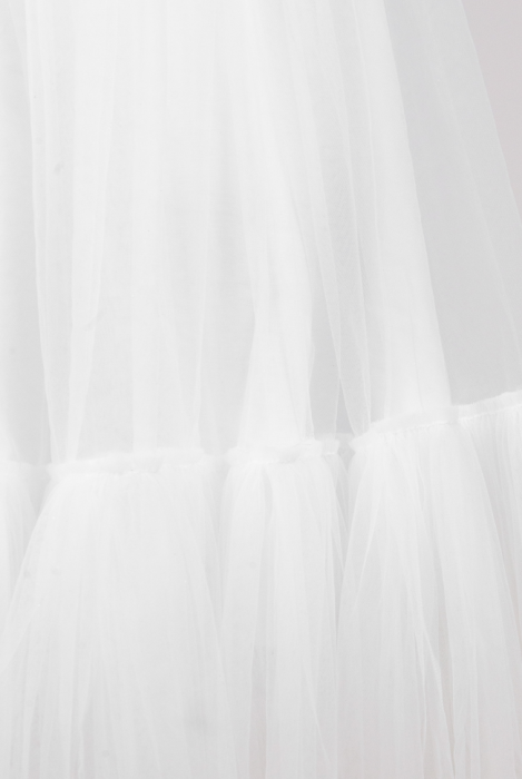 Юбка "Милен" белая, с воланом, фатин, макси