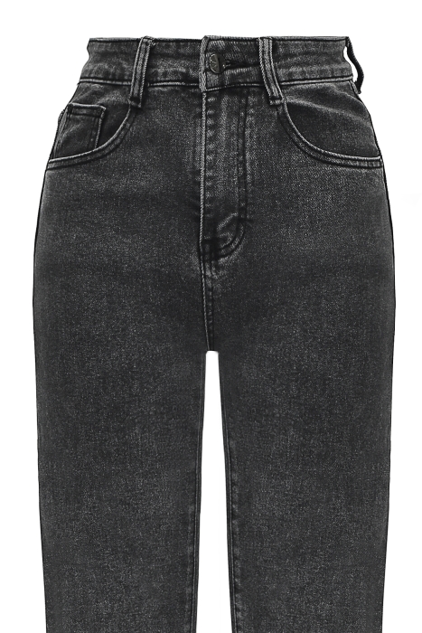 Джинсы "Чикаго" светло-серый графит, стрейч, зауженные, высокая талия