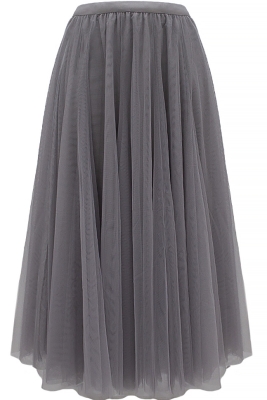 Юбка - пачка "Идлен" серая, фатин (85 см), пышная