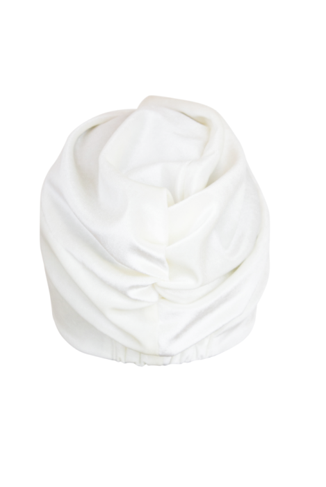 Чалма (тюрбан) "Мэла" светло-бежевый, бархат, с лого