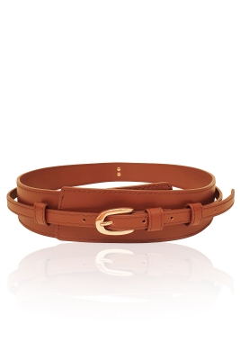 Ремень "пояс" бежевый, кожа, 12 мм, вставка 30- 50 мм