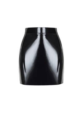 Юбка "ZAZ" черная, эко-кожа, лак
