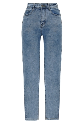 Джинсы "Чикаго" светло-синий, стрейч, зауженные, высокая талия