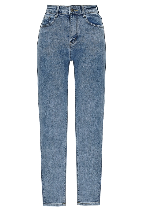 Джинсы "Чикаго" светло-синий, стрейч, зауженные, высокая талия