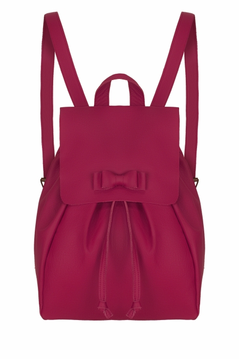 Рюкзак розовый кожа