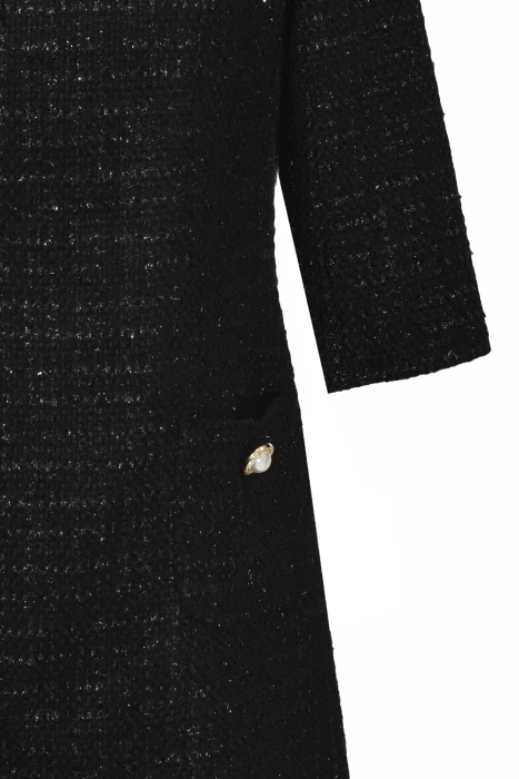Платье "Мэрелин" черное, с люрексом, твид