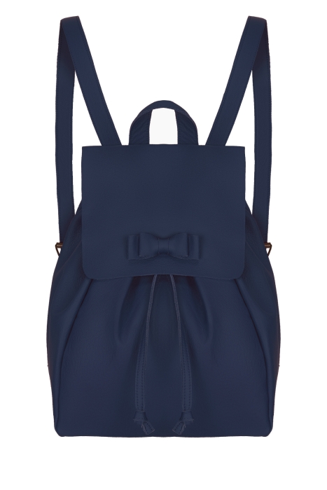 Рюкзак синий кожа