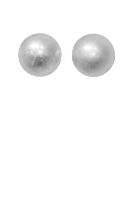 Серьги "Сфера" серебристые, d=25 мм