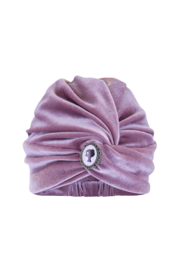 Чалма (тюрбан) "Мэла" пудровая, бархат