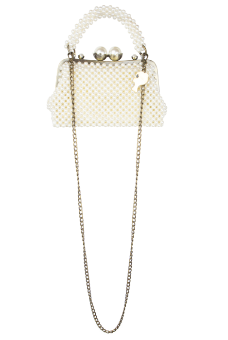 Клатч-сумка-ридикюль ручная работа, жемчуг