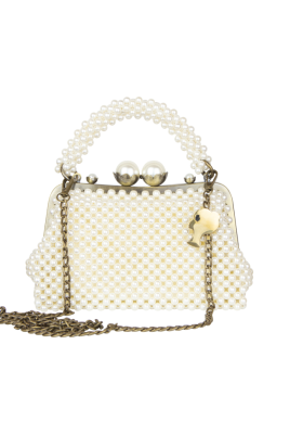 Клатч-сумка-ридикюль ручная работа, жемчуг