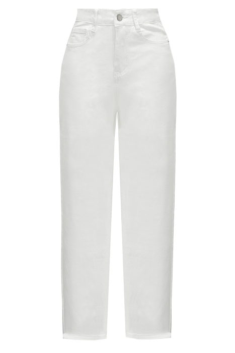 Джинсы "Сиэтл" белые, стрейч, высокая талия