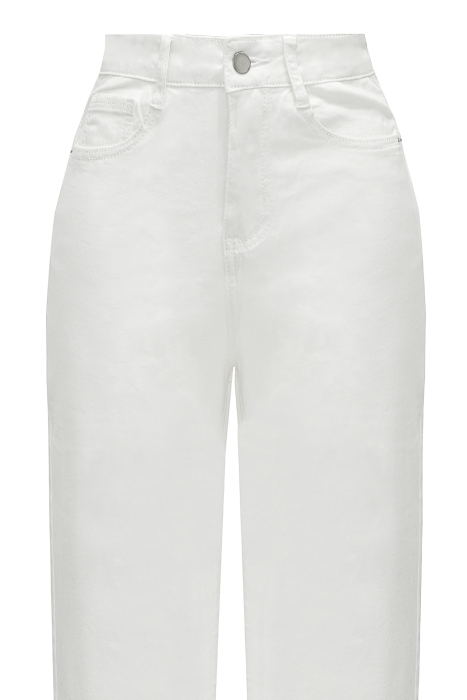 Джинсы "Сиэтл" белые, стрейч, высокая талия