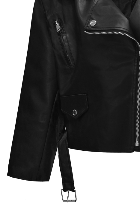 Куртка косуха "Линси" черная, эко-кожа