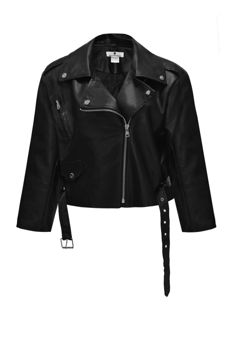 Куртка косуха "Линси" черная, эко-кожа