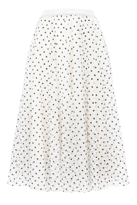 Юбка - пачка "Идлен" нюдовая, черный горох, фатин (85 см), пышная