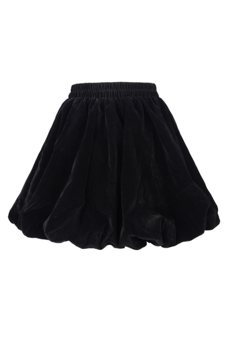 Юбка "Франко", мини, чёрная, бархатная, пышная